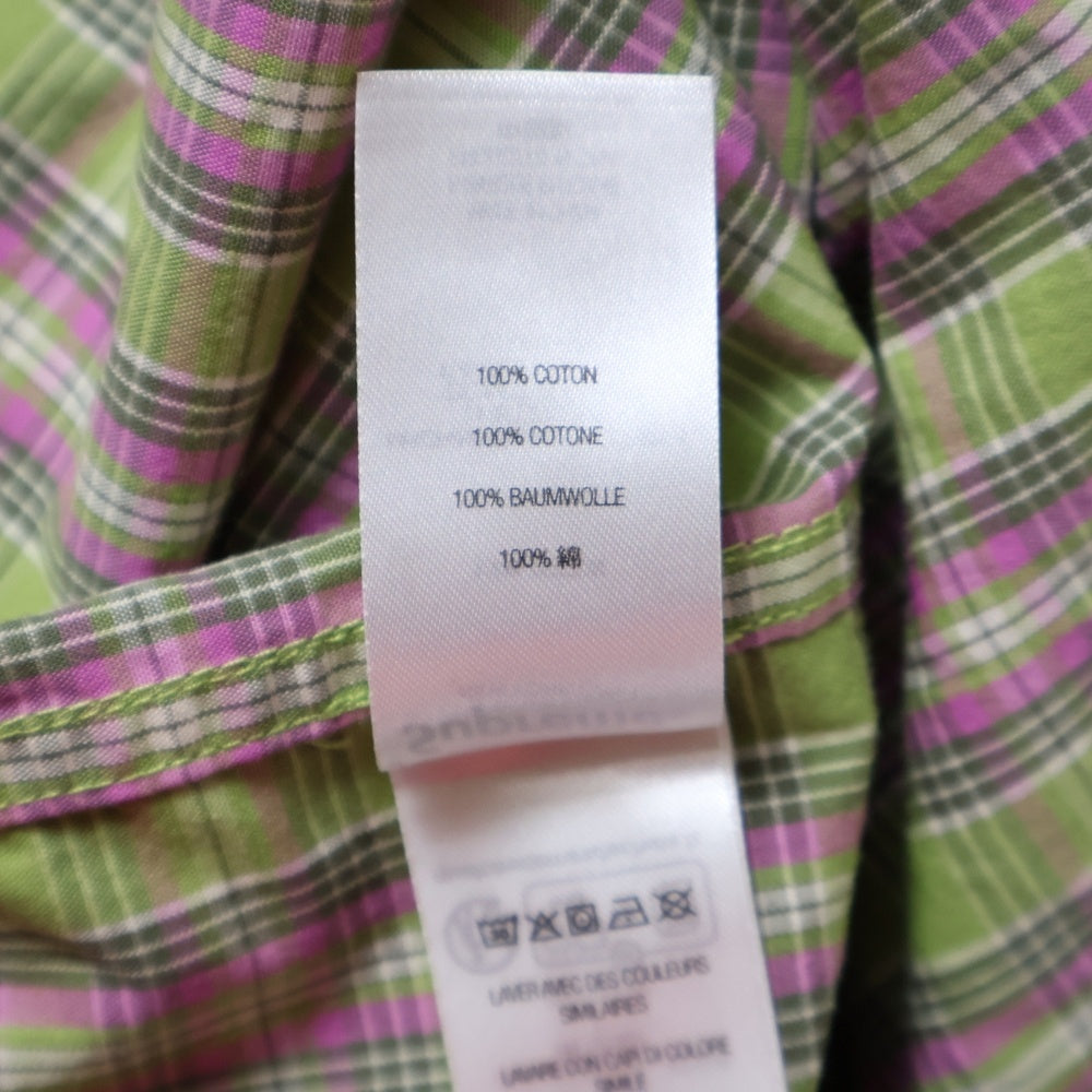 SUPREME(シュプリーム) 24SS Loose Fit Mini Plaid S/S Shirt ルーズフィット ミニプレイド 半袖シャツ グリーン