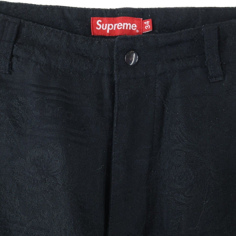 SUPREME(シュプリーム) 21SS Floral Tapestry Cargo Pant フローラルタペストリー カーゴパンツ ブラック