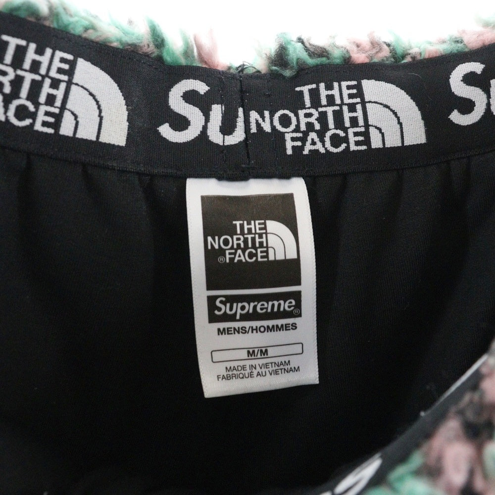 SUPREME(シュプリーム) 23SS ×THE NORTH FACE High Pile Fleece Short ハイパイルフリース ショートパンツ グリーン/ピンク NB02308I