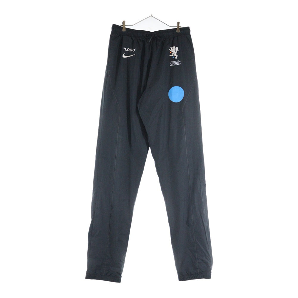NIKE(ナイキ) 18SS ×OFF-WHITE MERCURIAL NRG オフホワイト マーキュリアル エヌアールジー ロゴ エンブロイダリー トラックパンツ ブラック AA3299-010