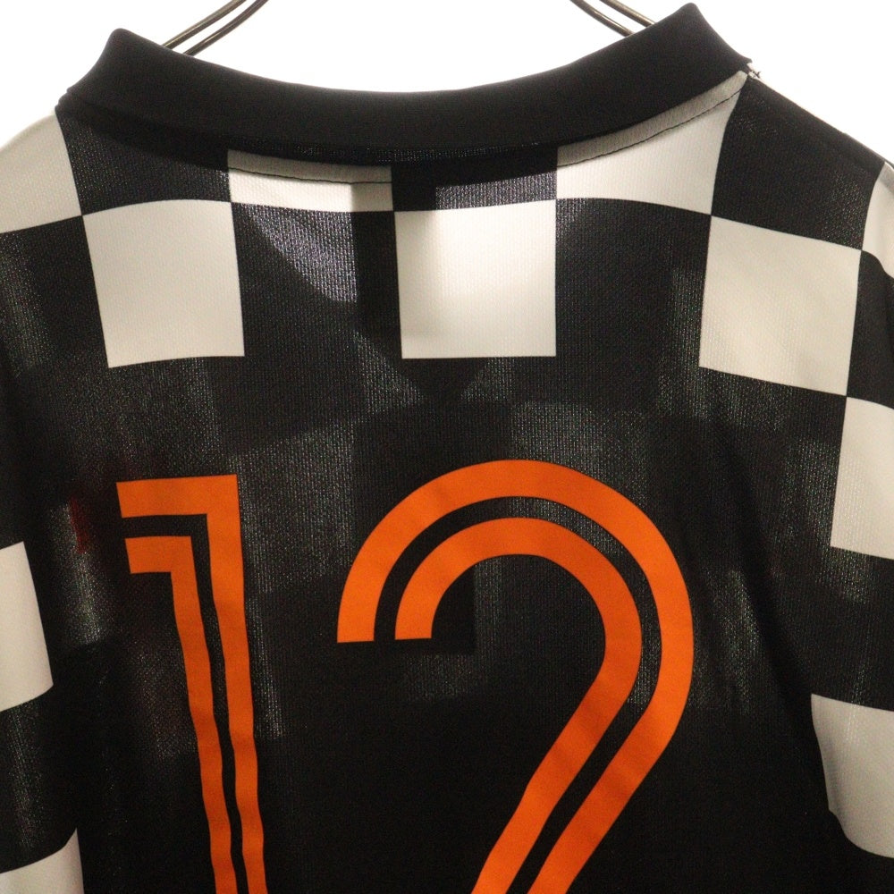 NIKE(ナイキ) 18SS ×OFF-WHITE FB JERSEY AWAY オフホワイト フットボール アウェイ ジャージ チェック柄長袖 ロングスリーブシャツ ブラック/ホワイト AO1217-010