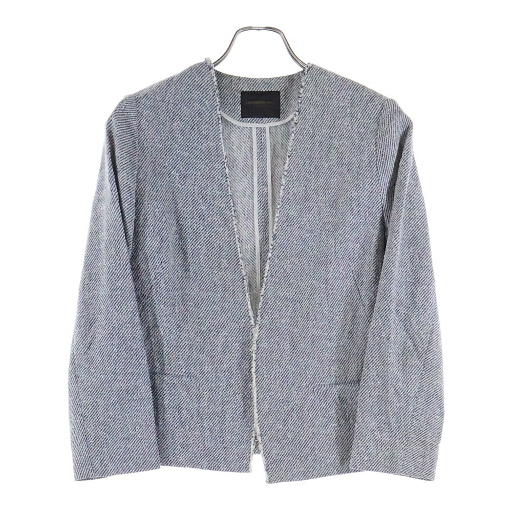 TOMORROWLAND(トゥモローランド) ノーカラー カットオフ ジャケット グレー レディース 13-07-61-07251