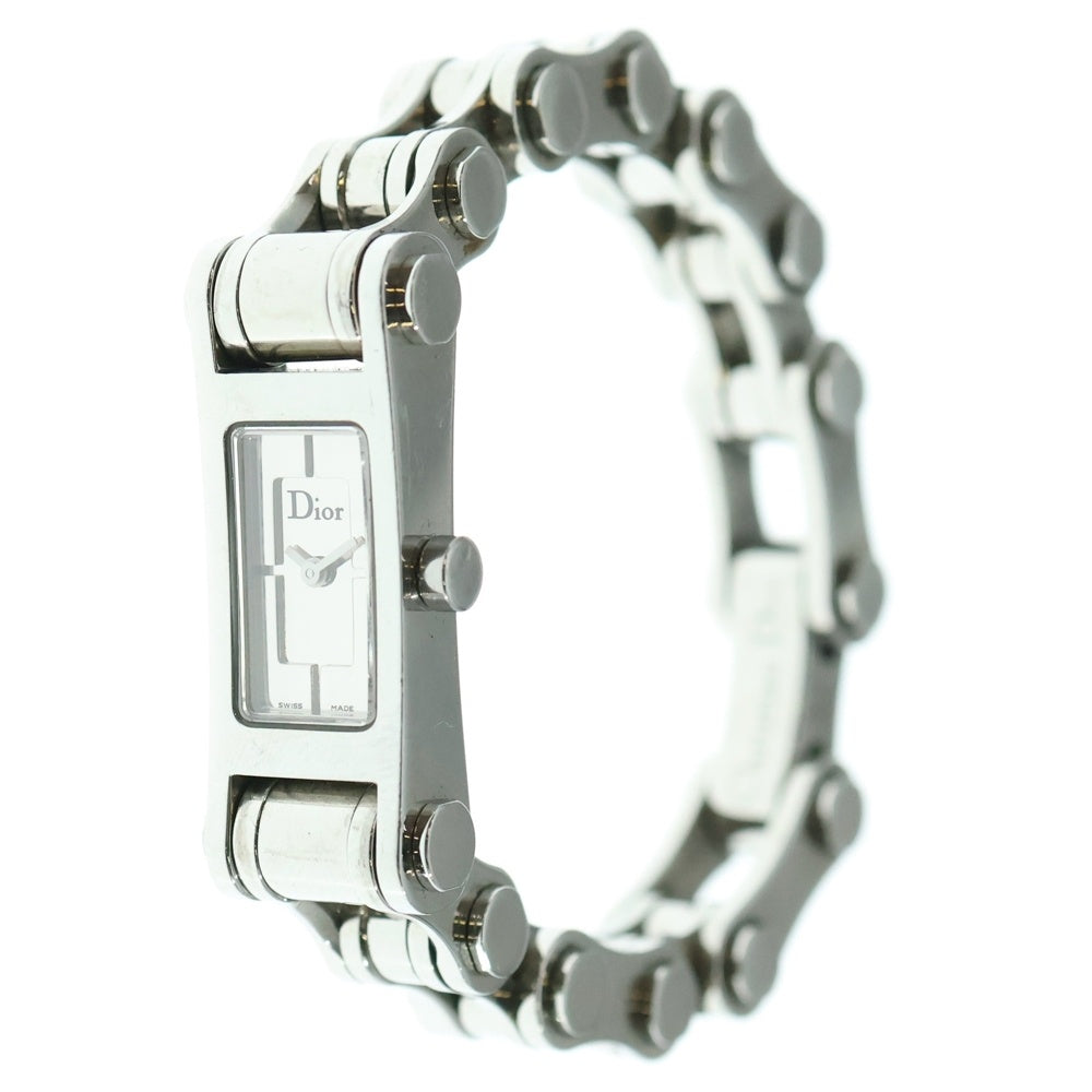 Christian Dior(クリスチャンディオール) チェーンブレスレット クオーツ時計 腕時計 レディース シルバー D104-100