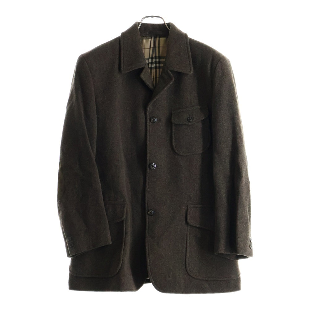 BURBERRY LONDON(バーバリーロンドン) 日本製 アルパカウール ステンカラーハーフコート ブラウン BBR87-513-72