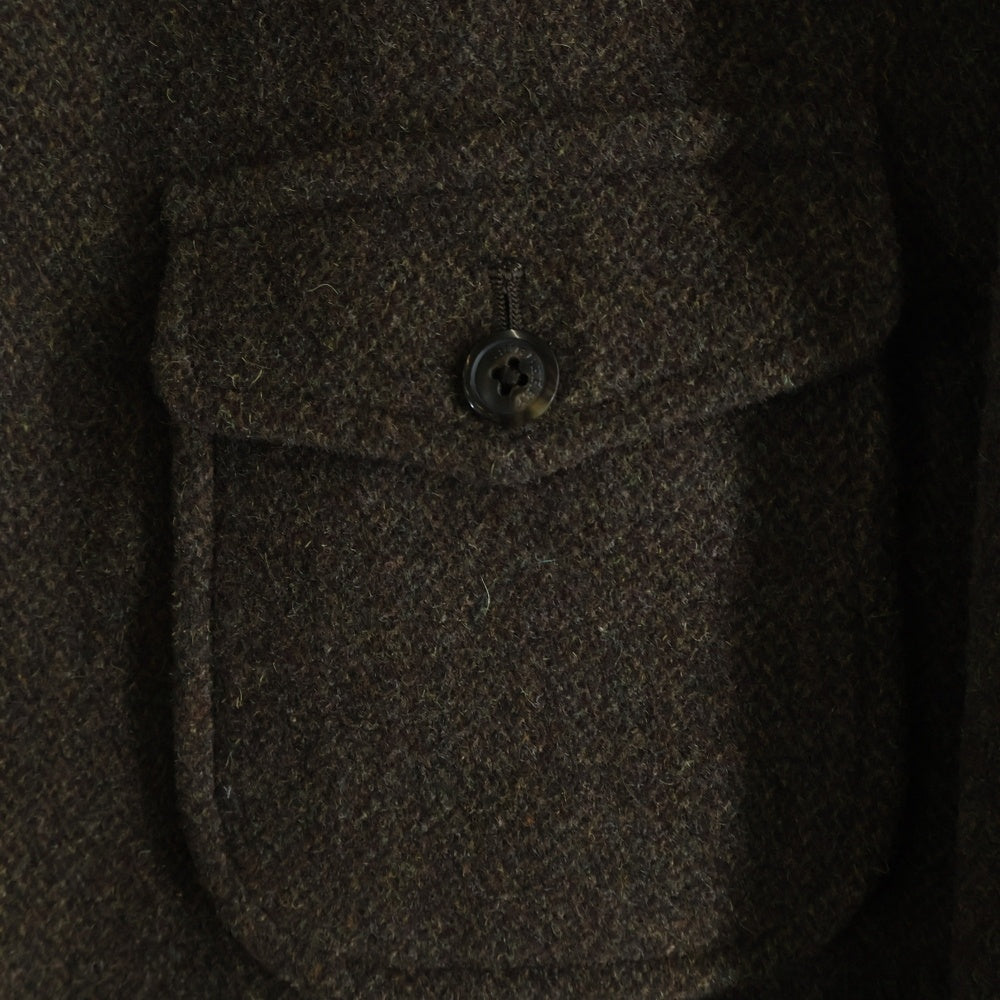 BURBERRY LONDON(バーバリーロンドン) 日本製 アルパカウール ステンカラーハーフコート ブラウン BBR87-513-72