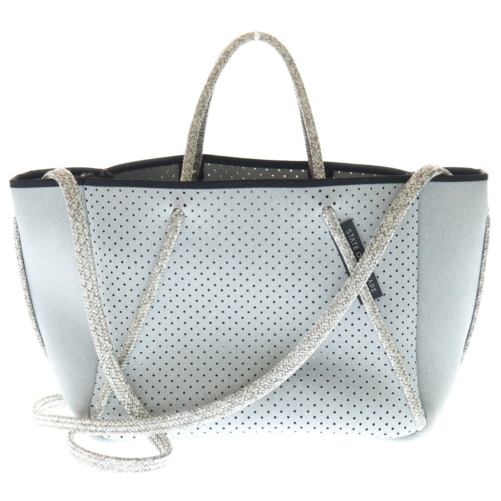 STATE OF ESCAPE(ステートオブエスケープ) ポーチ付き 2WAY メッシュショルダーバッグ ハンドバッグ グレー