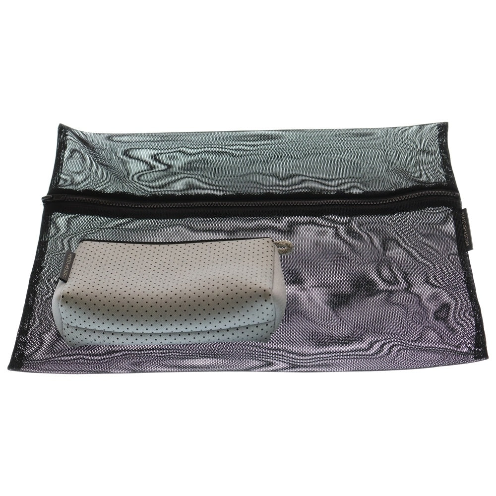 STATE OF ESCAPE(ステートオブエスケープ) ポーチ付き 2WAY メッシュショルダーバッグ ハンドバッグ グレー