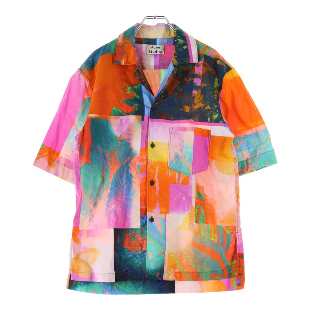 Acne Studios(アクネ ストゥディオズ) ボタニカルプリント ショートスリーブ オープンカラーシャツ マルチカラー FN-MN-SHIR000211
