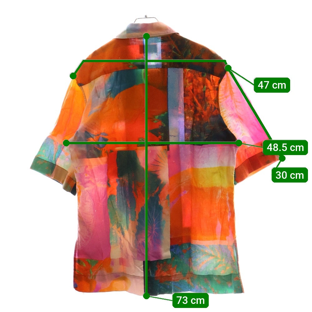 Acne Studios(アクネ ストゥディオズ) ボタニカルプリント ショートスリーブ オープンカラーシャツ マルチカラー FN-MN-SHIR000211