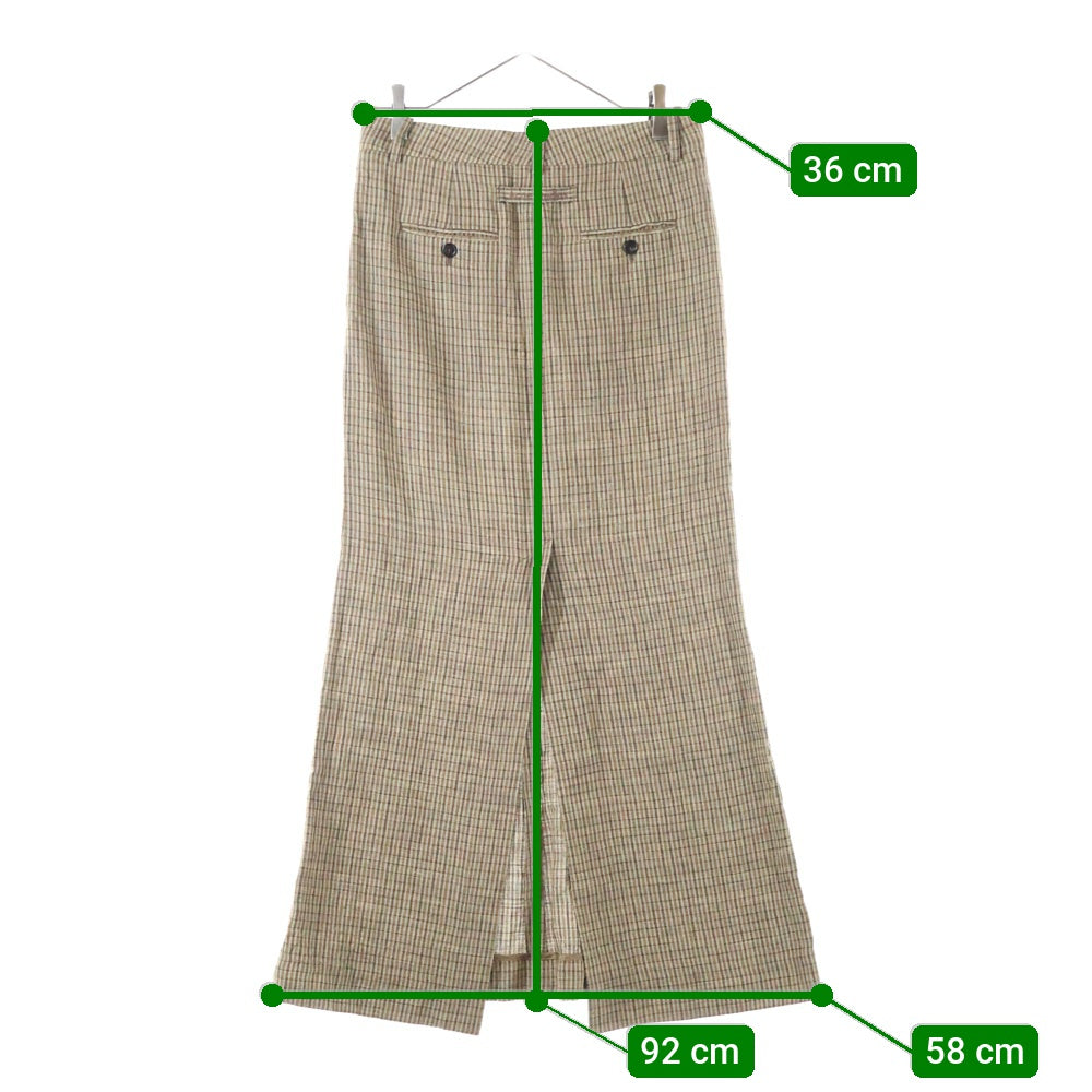 Acne Studios(アクネ ストゥディオズ) チェック柄 フレアロングスカート レディース ブラウン FN-WN-SKIR000678