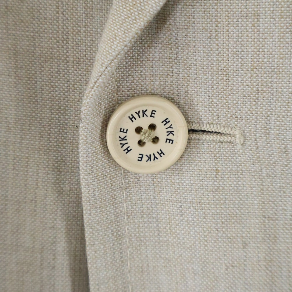 HYKE(ハイク) 20SS レーヨン混 シングルテーラードジャケット ベージュ 201-17230