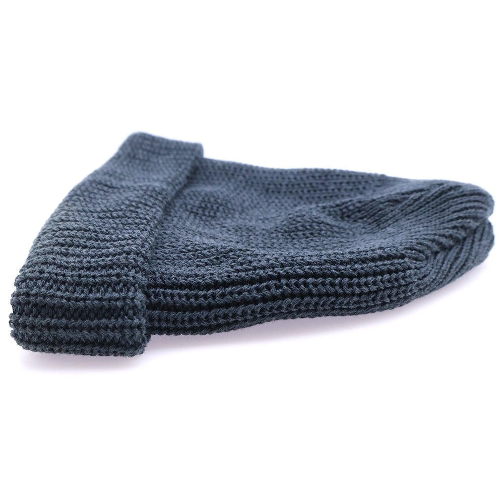 KIJIMA TAKAYUKI(キジマタカユキ) COTTON ACRYLIC WATCH CAP コットンアクリルニット ウォッチキャップ ビーニー ブラック KN-251001