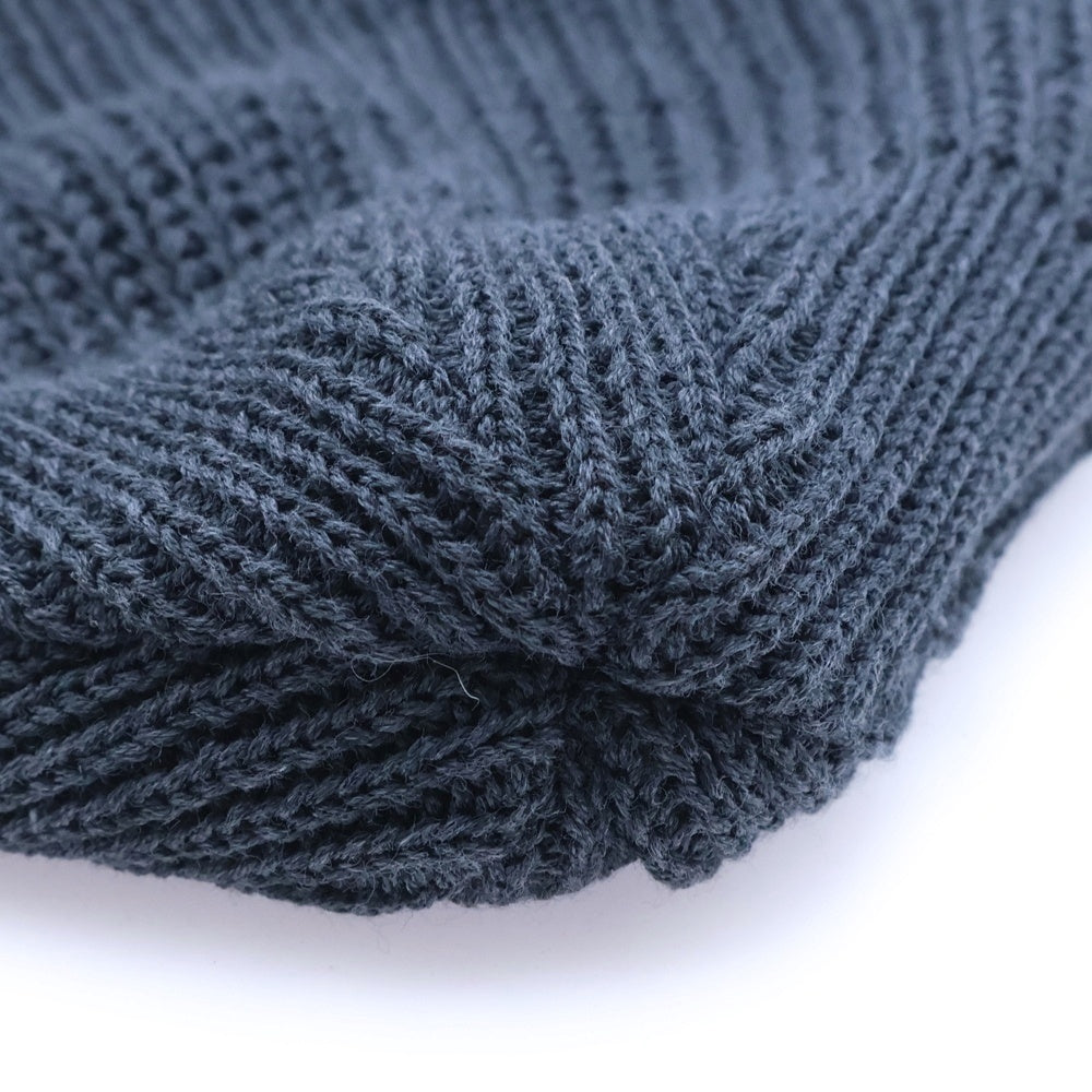 KIJIMA TAKAYUKI(キジマタカユキ) COTTON ACRYLIC WATCH CAP コットンアクリルニット ウォッチキャップ ビーニー ブラック KN-251001