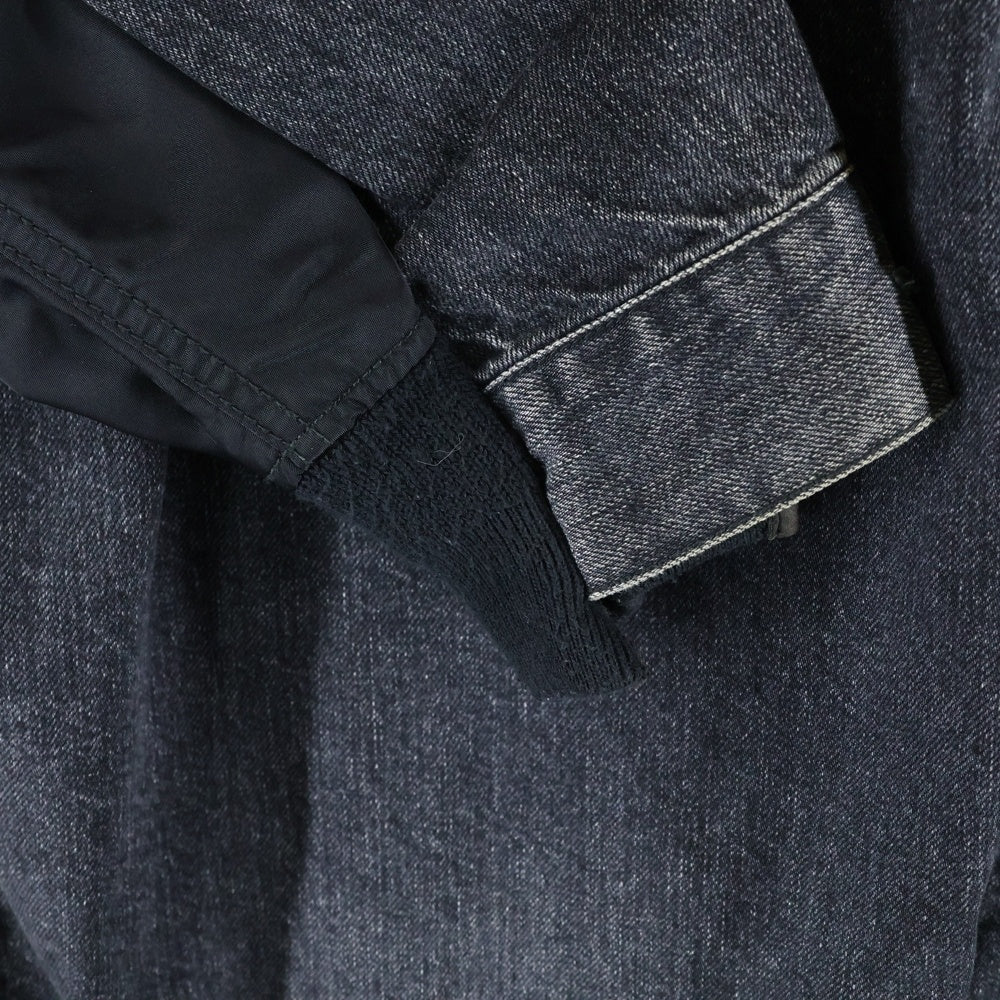 Sacai(サカイ) 20AW Denim × MA-1 Jacket ドッキング デニム トラッカージャケット ブラック SCM-022