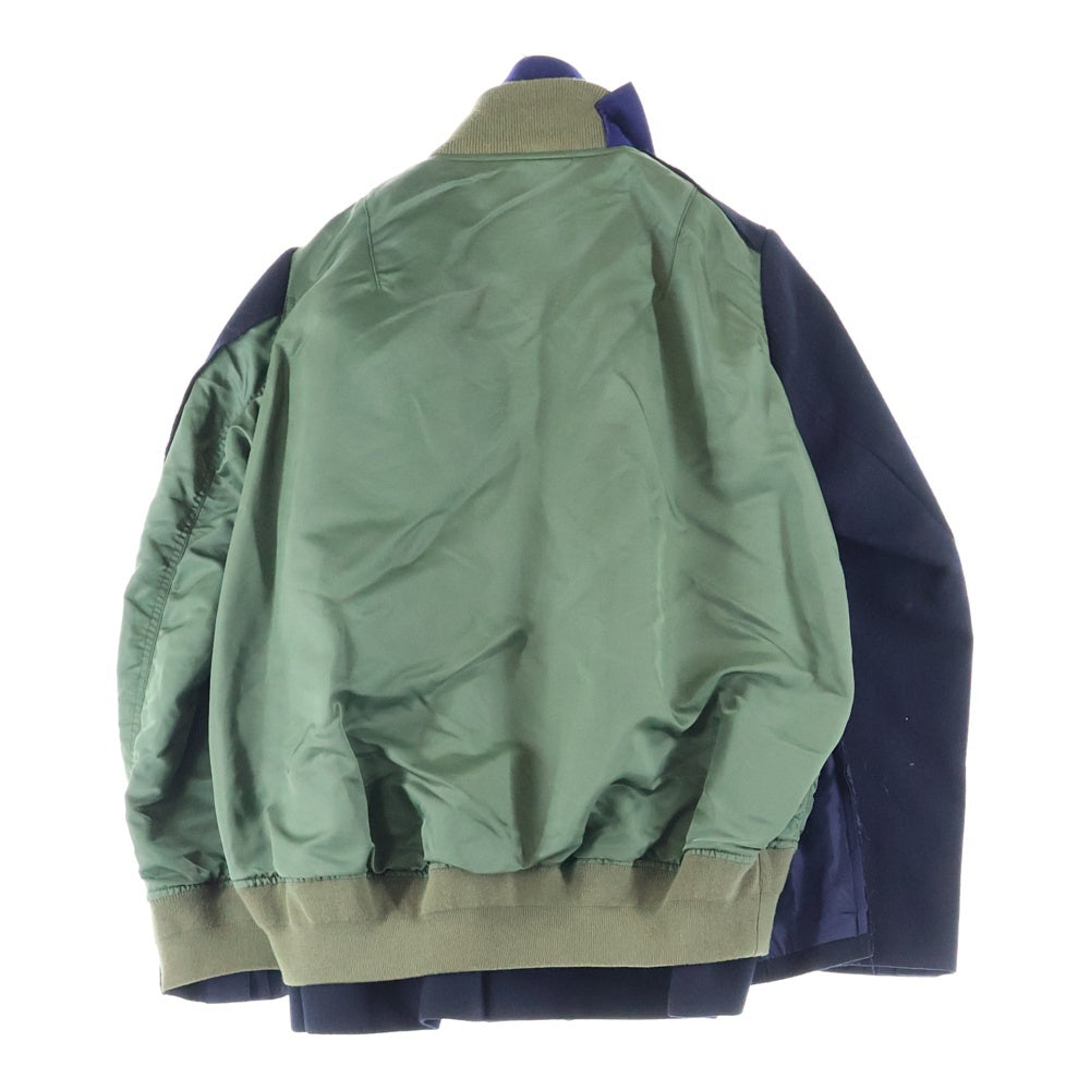 Sacai(サカイ) MA-1 ダブルジャケット ドッキングブルゾン 18-04107