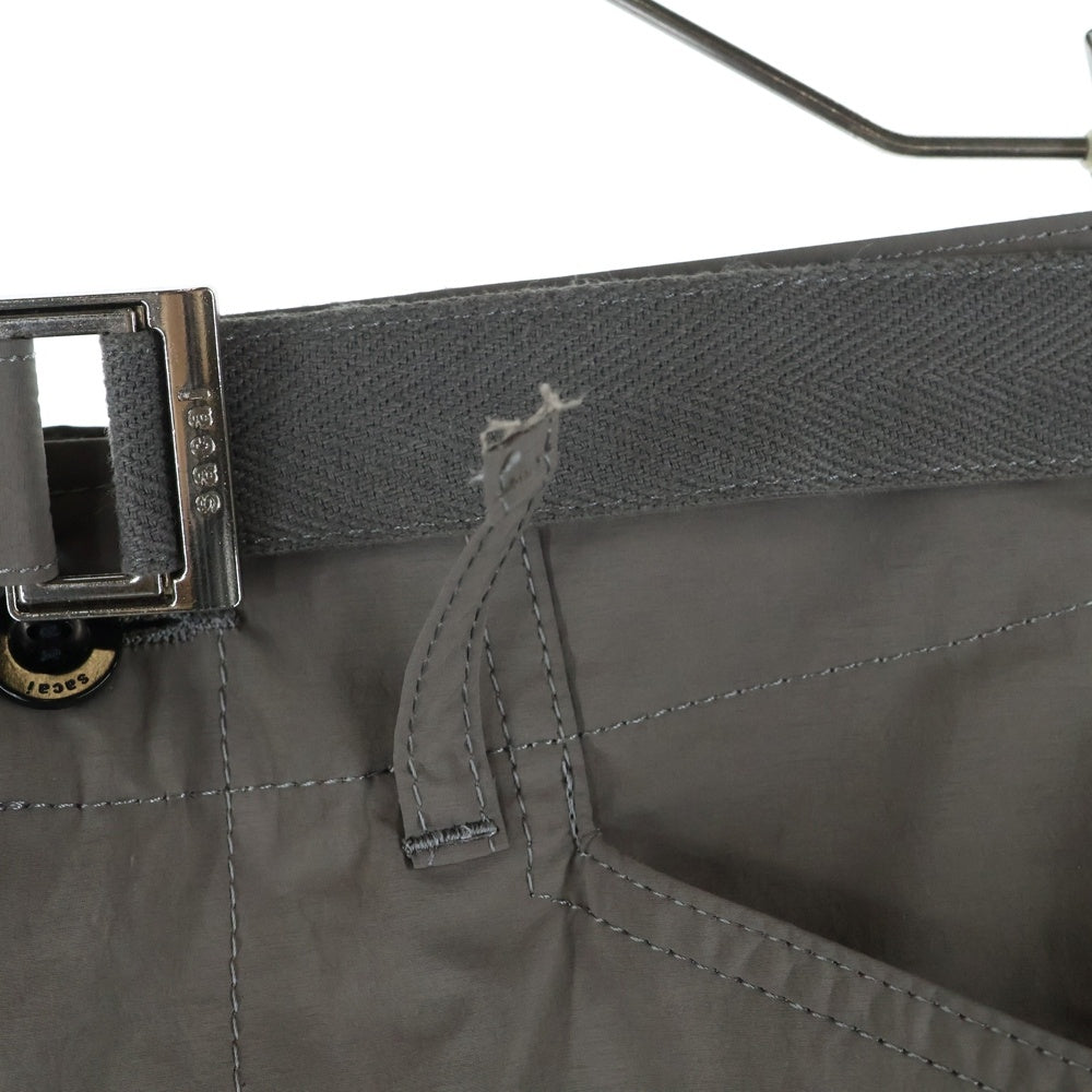 Sacai(サカイ) 【SAMPLE品】 ナイロン ベルト カーゴショーツ パンツ カーキ