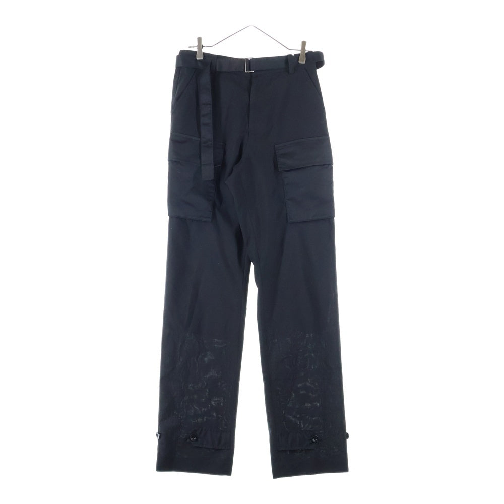 Sacai(サカイ) 【SAMPLE品】 ナイロンミックス ベルト カーゴパンツ ブラック