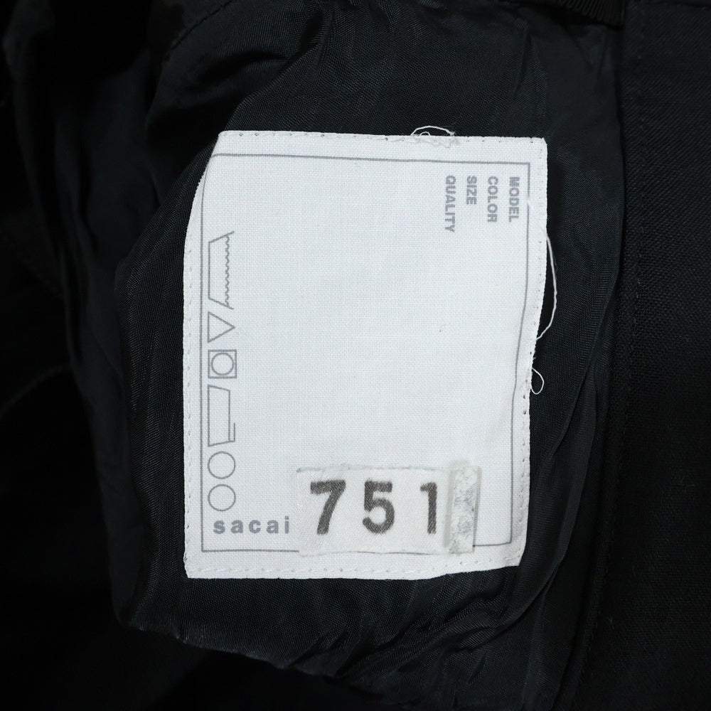 Sacai(サカイ) 【SAMPLE品】 ナイロンミックス ベルト カーゴパンツ ブラック