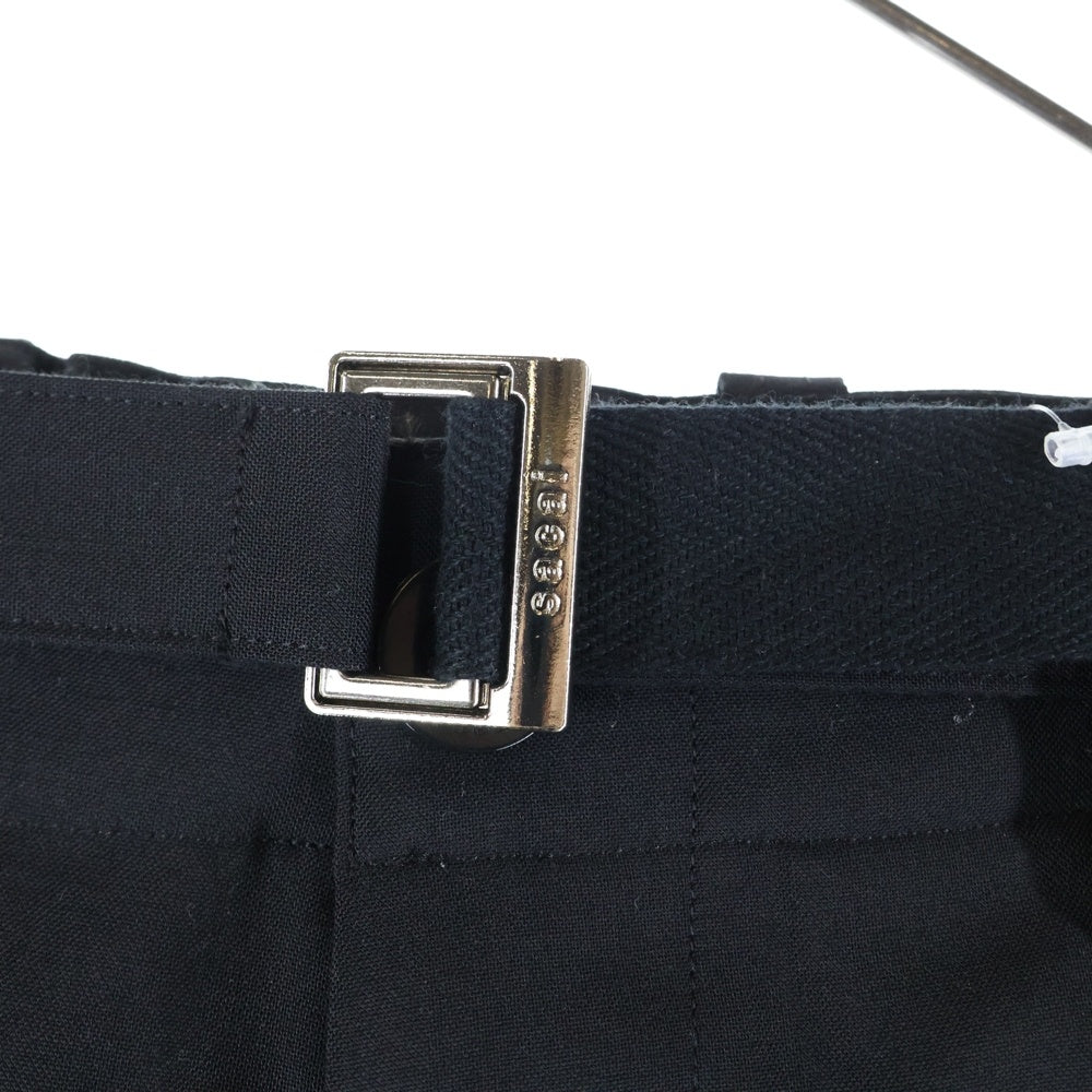 Sacai(サカイ) 25SS ベルテッド ポリウール カーゴパンツ ブラック 25-03884M
