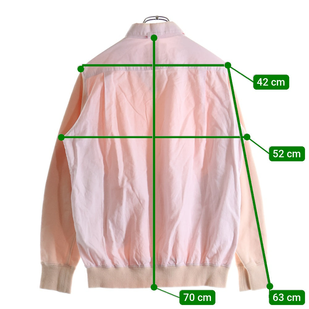 Sacai(サカイ) シャツ ドッキング スウェットトレーナー ピンク 17-01496M