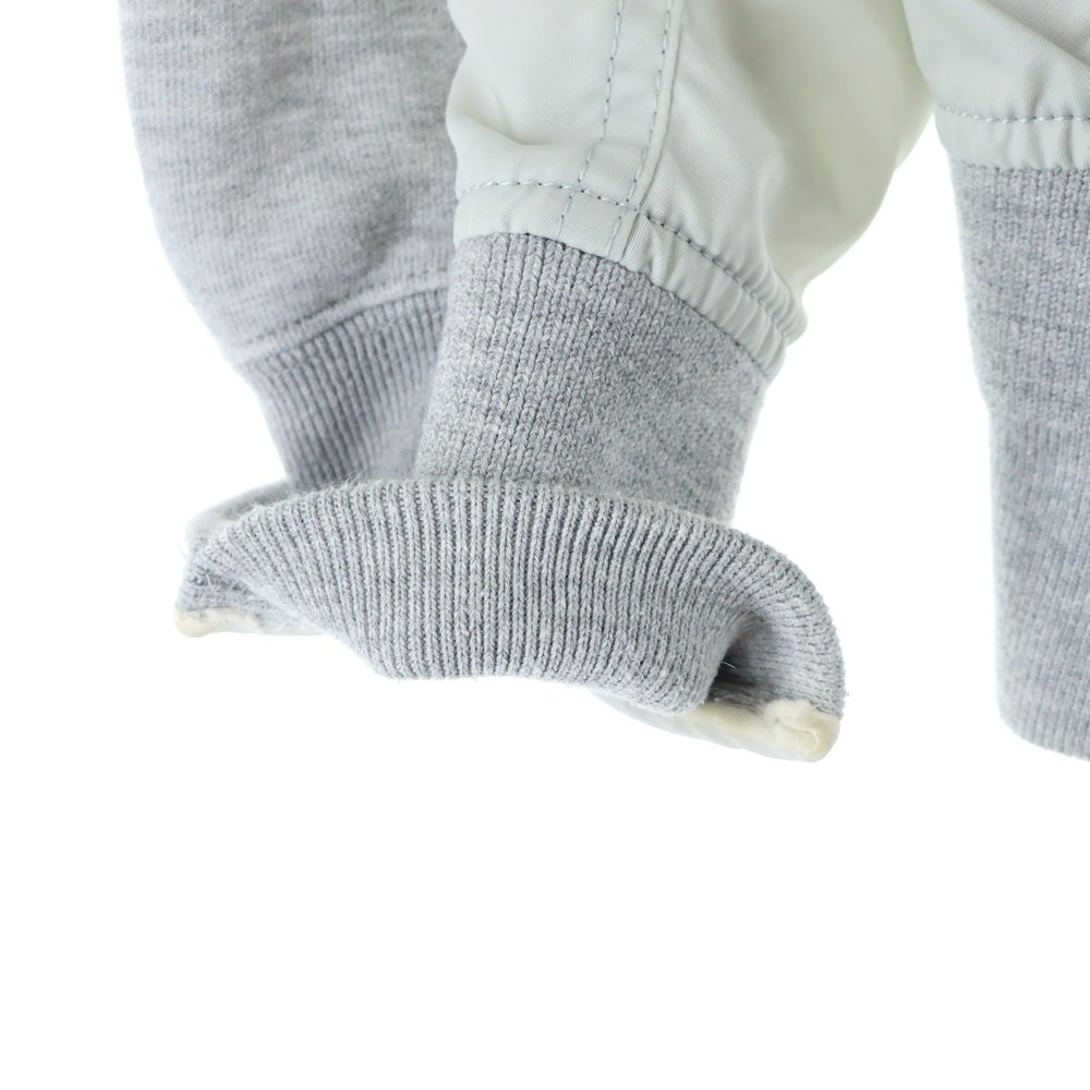 Sacai(サカイ) 22AW Sponge Sweat × MA-1 Pullover ドッキングスウェットトレーナー グレー SCM-043