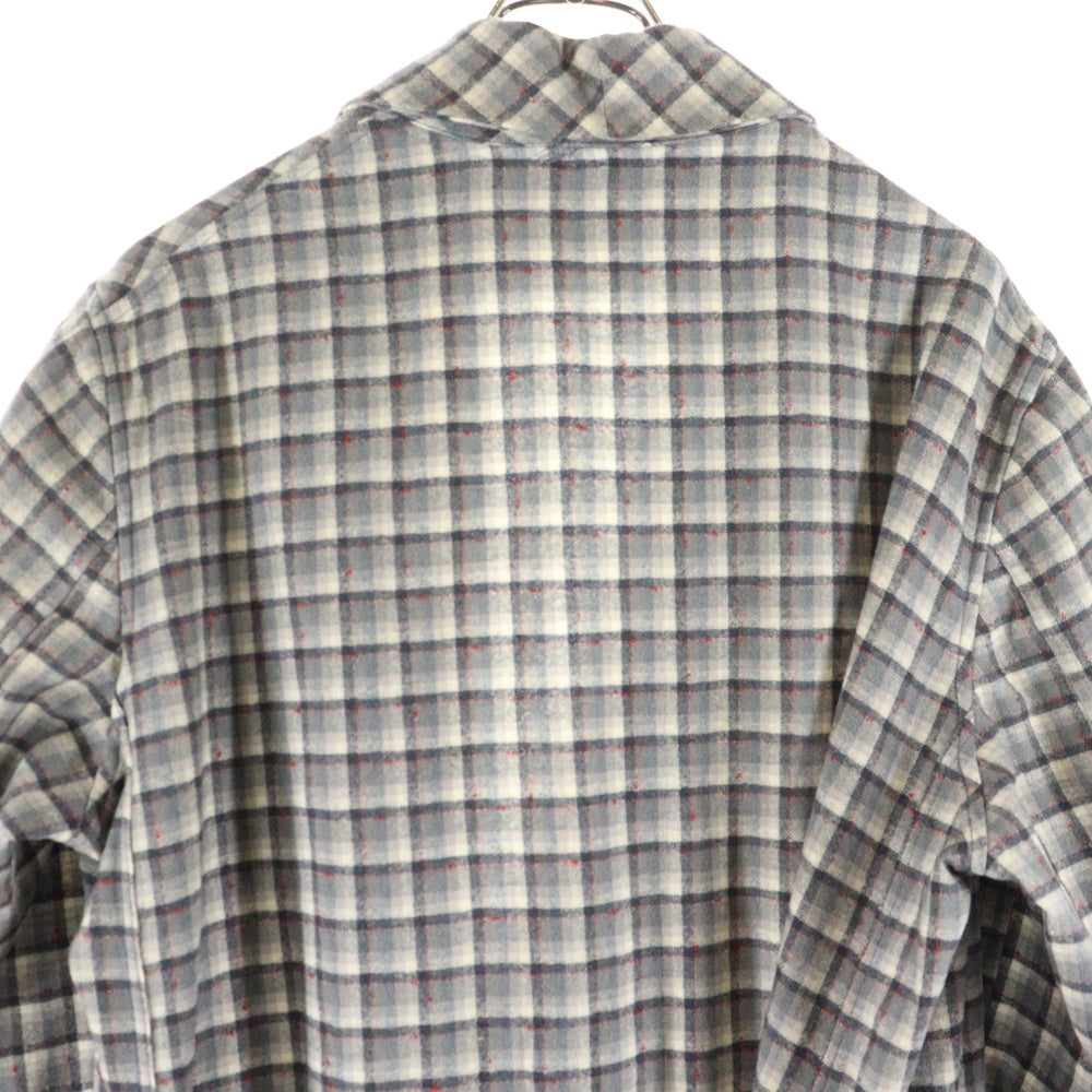 PENDLETON(ペンドルトン) 40S VINTAGE ヴィンテージ USA製 チェック柄 ウール ロングガウンコート グレー