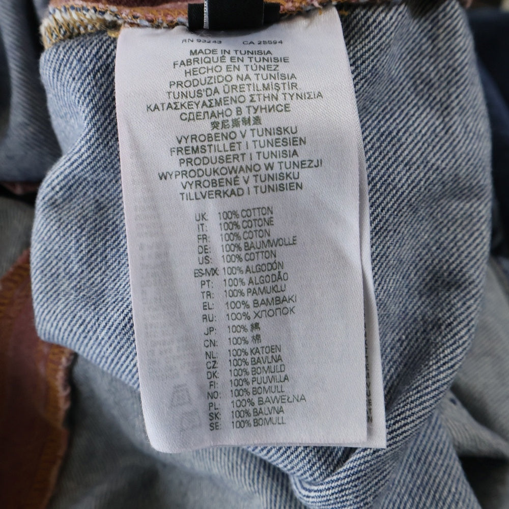 DIESEL(ディーゼル) DE-HORA-FS ライン切り替え ロゴデザイン 9B ダブル胸ポケット デニムシャツ ワンピース レディース インディゴ A05890