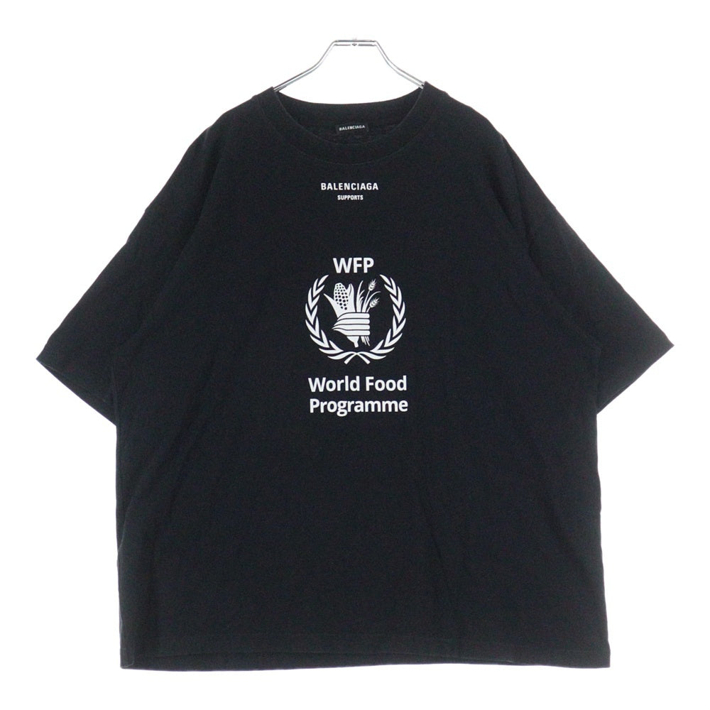 BALENCIAGA(バレンシアガ) WFP ロゴプリント 半袖Tシャツ カットソー ブラック/ホワイト 541874 TCV36