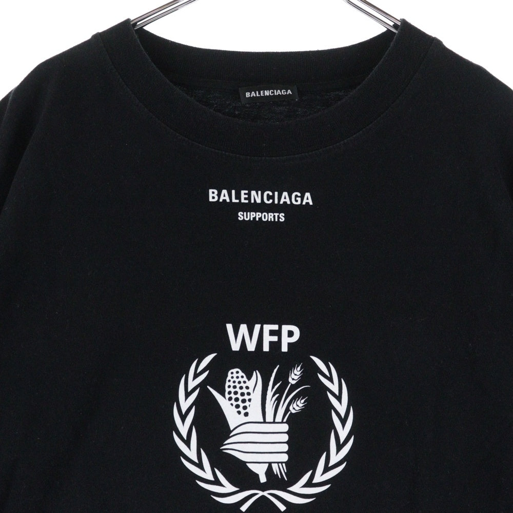 BALENCIAGA(バレンシアガ) WFP ロゴプリント 半袖Tシャツ カットソー ブラック/ホワイト 541874 TCV36