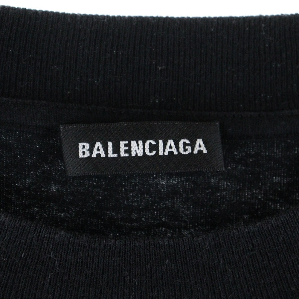 BALENCIAGA(バレンシアガ) WFP ロゴプリント 半袖Tシャツ カットソー ブラック/ホワイト 541874 TCV36