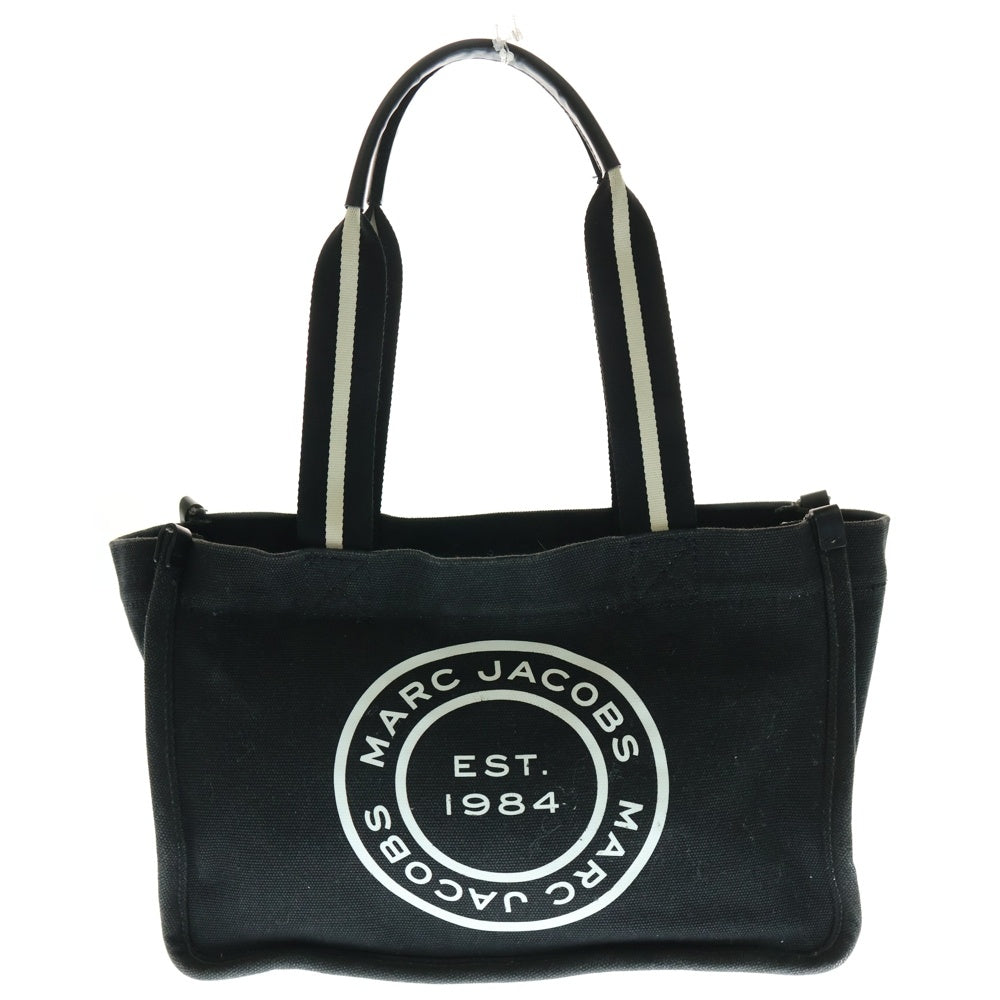 MARC JACOBS(マークジェイコブス) LOGO DESIGN CANVAS TOTE BAG フロントロゴデザイン キャンバス生地 トートバッグ ブラック H050M06FA21001