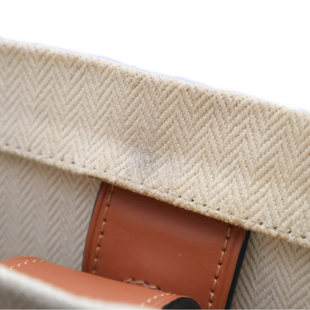 LOEWE(ロエベ) IKEBANA イケバナ アナグラム カーフスキン レースアップ レザー トートバッグ ブラウン レディース A858I01X01