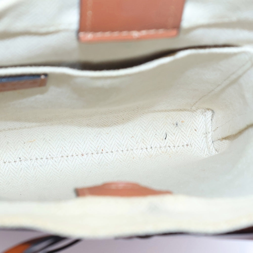 LOEWE(ロエベ) IKEBANA イケバナ アナグラム カーフスキン レースアップ レザー トートバッグ ブラウン レディース A858I01X01