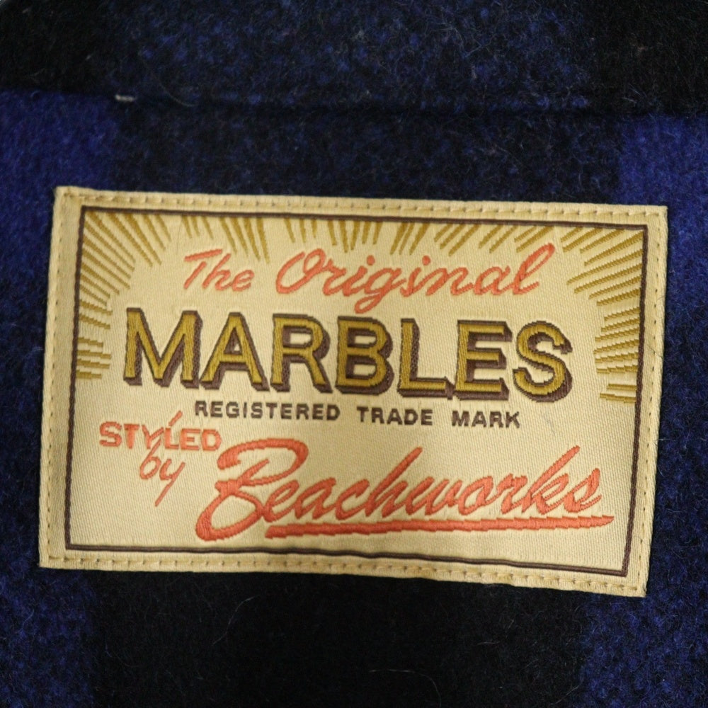 Marbles(マーブルズ) BUEFALO CHECK SHIRT JACKET バッファロー チェック シャツ ジャケット ブルー/ブラック MSH-A1401