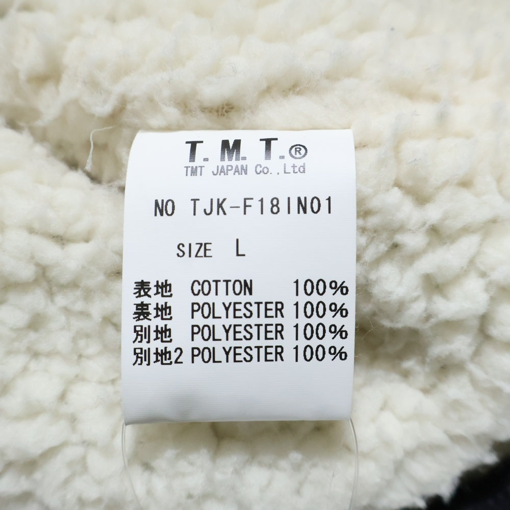 T.M.T(ティーエムティー) VINTAGE OMBRE CHECK BOA SHIRTS JACKET ヴィンテージ オンブレチェック ボア シャツ ジャケット パープル/ブラック TJK-F18IN01