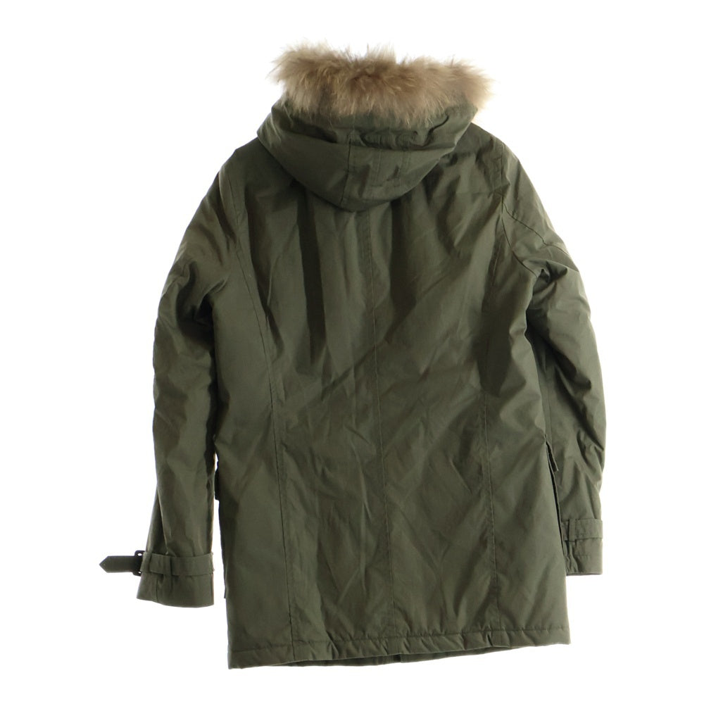 LOUNGE LIZARD(ラウンジリザード) ファーフーデッド パファー モッズコート カーキ