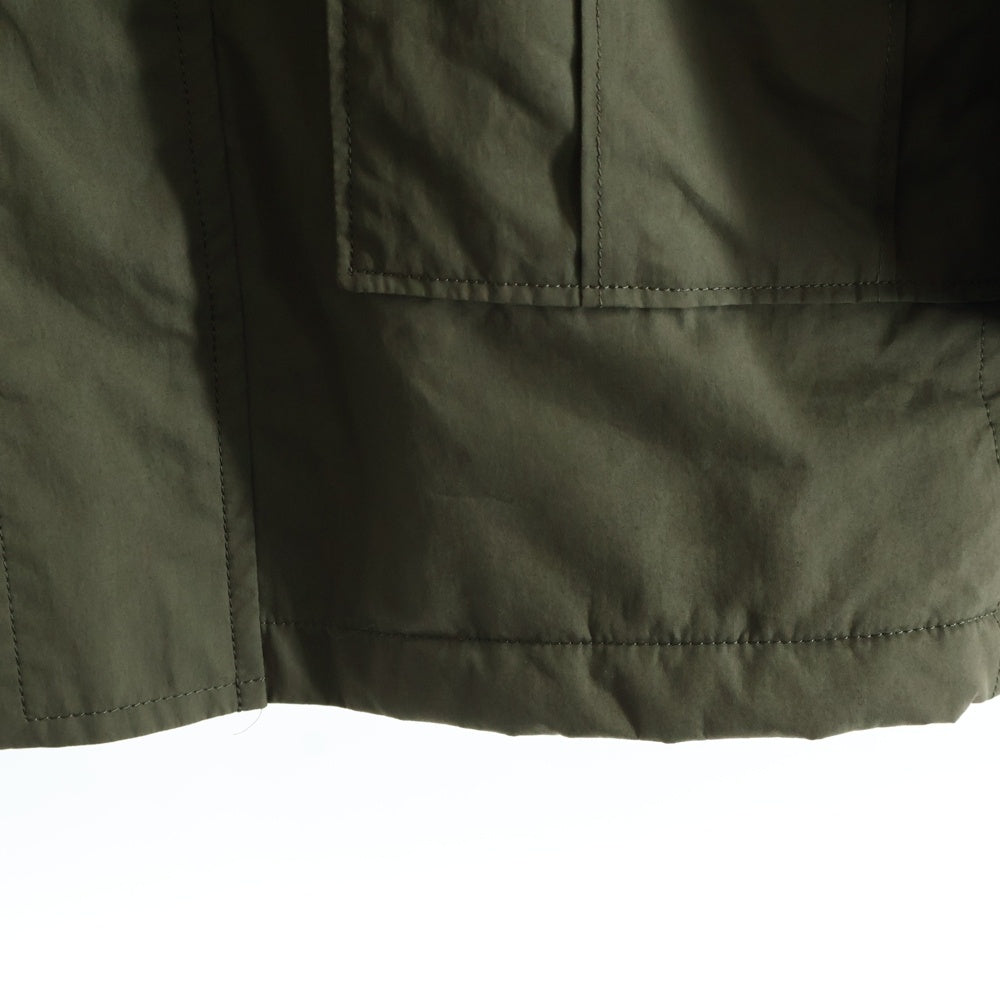 LOUNGE LIZARD(ラウンジリザード) ファーフーデッド パファー モッズコート カーキ