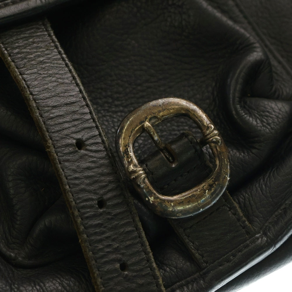 CHROME HEARTS(クロムハーツ) SOFT SHOULDER ソフト ダガージップ ガンスリンガーバックル ショルダーバッグ メッセンジャーバッグ ブラック/シルバー