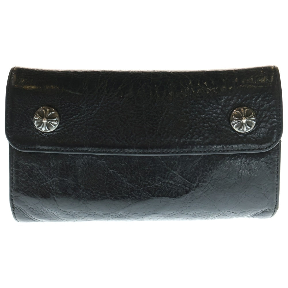 CHROME HEARTS(クロムハーツ) WAVE ウェーブ レザーウォレット 財布 ブラック BCA374