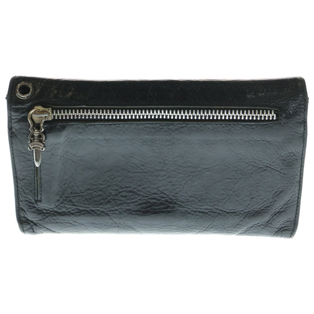CHROME HEARTS(クロムハーツ) WAVE ウェーブ レザーウォレット 財布 ブラック BCA374