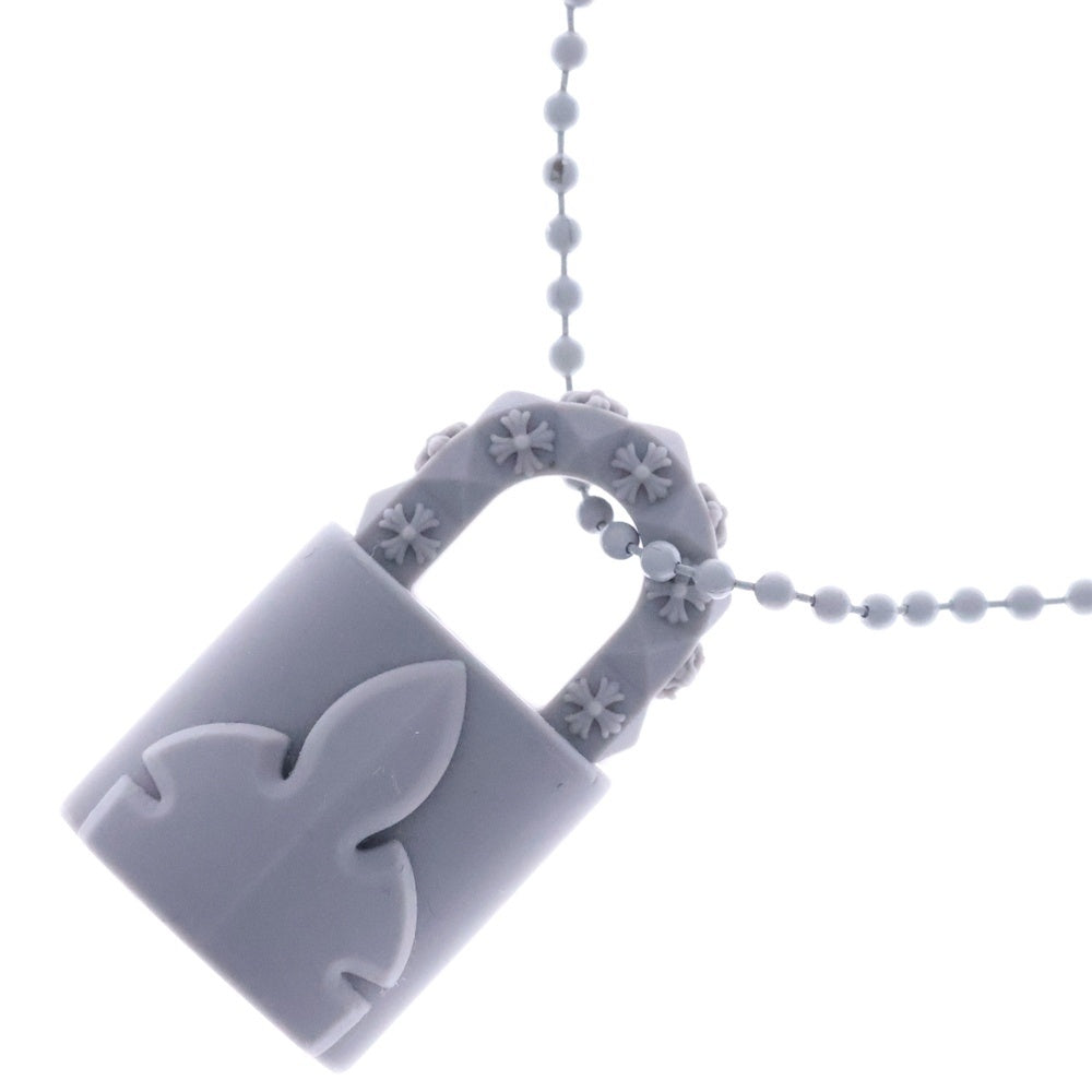 CHROME HEARTS(クロムハーツ) PADLOCK FLERKNEE SLCN パドロックフレアニー ラバーネックレス シリコン グレー BCA295