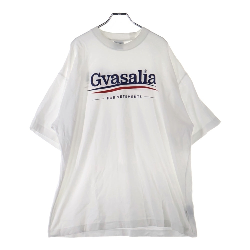 VETEMENTS(ヴェトモン) 21SS GVASALIA S/S TEE ヴァザリア クルーネック カットソー 半袖Tシャツ ホワイト UA52TR220W