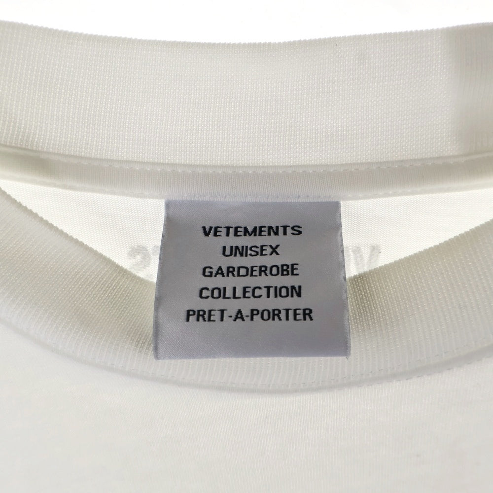 VETEMENTS(ヴェトモン) 21SS GVASALIA S/S TEE ヴァザリア クルーネック カットソー 半袖Tシャツ ホワイト UA52TR220W
