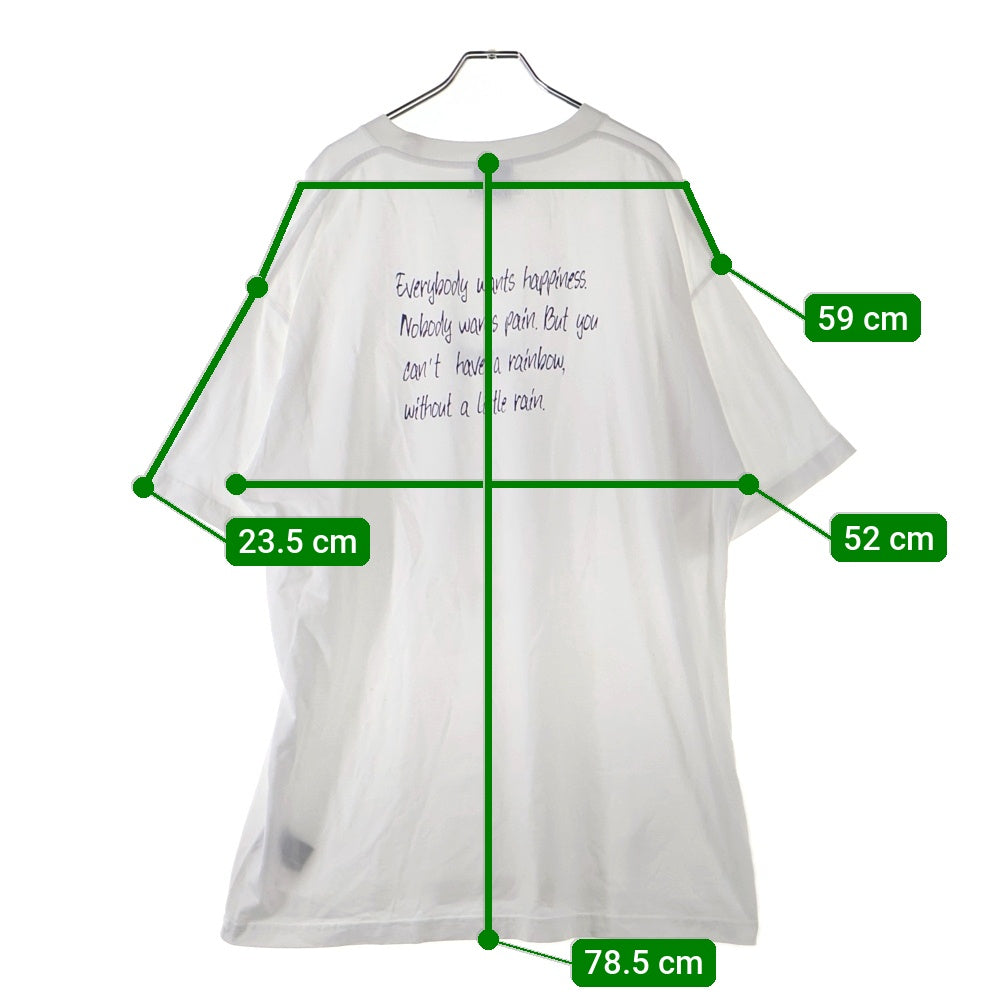 VETEMENTS(ヴェトモン) 20AW ロゴデザイン 両面プリント クルーネック カットソー 半袖Tシャツ ホワイト UAH21TR625