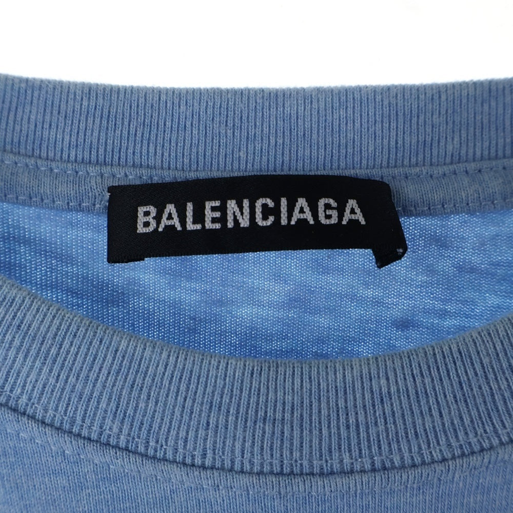 BALENCIAGA(バレンシアガ) 20SS POLITICAL CAMPAIGN LOGO TEE ポリティカルキャンペーンロゴ半袖Tシャツ ブルー 570803 TBV42