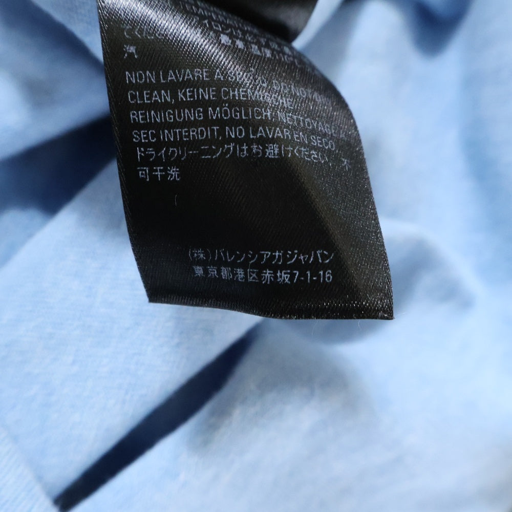 BALENCIAGA(バレンシアガ) 20SS POLITICAL CAMPAIGN LOGO TEE ポリティカルキャンペーンロゴ半袖Tシャツ ブルー 570803 TBV42