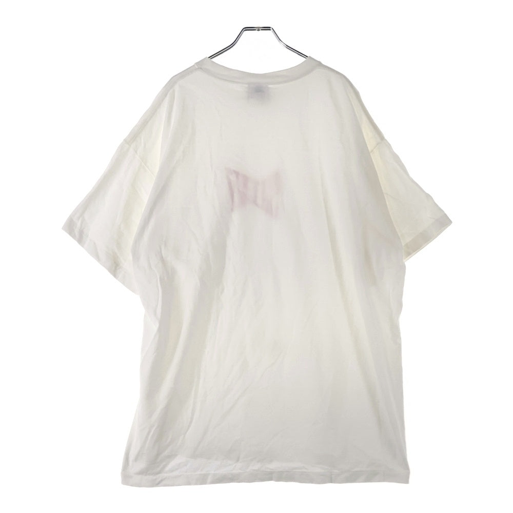 SAINT MICHAEL(セントマイケル) 24SS RIBON SAINT SS TEE リボン セント クルーネック カットソー 半袖Tシャツ ホワイト SM-YS8-0000-011