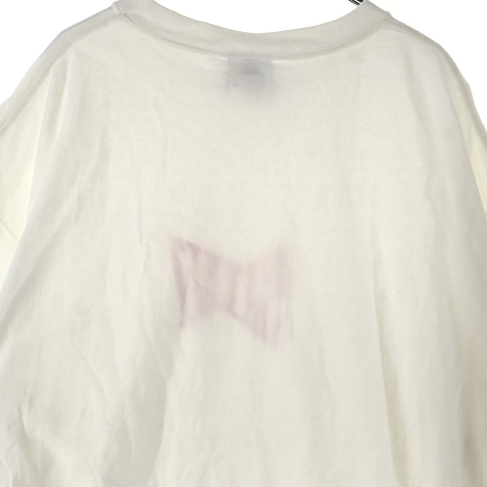 SAINT MICHAEL(セントマイケル) 24SS RIBON SAINT SS TEE リボン セント クルーネック カットソー 半袖Tシャツ ホワイト SM-YS8-0000-011