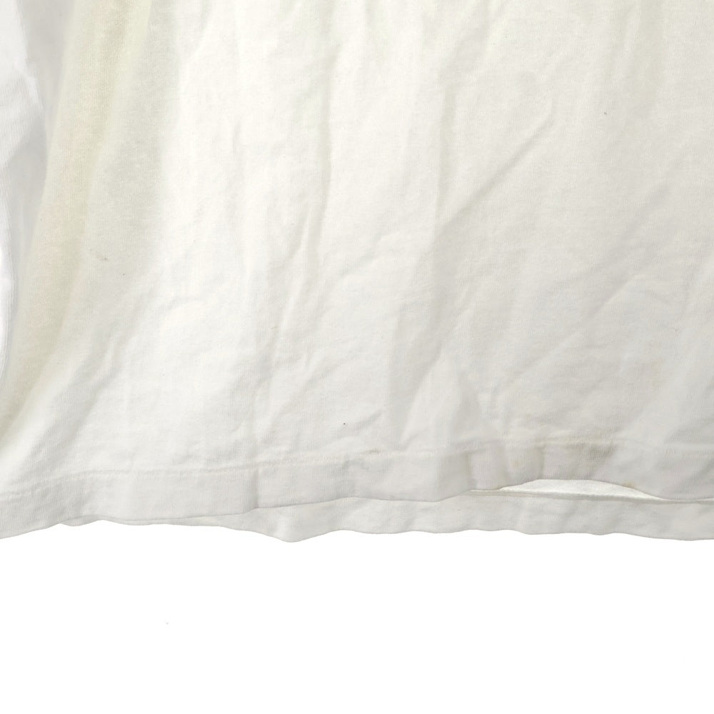 SAINT MICHAEL(セントマイケル) 24SS RIBON SAINT SS TEE リボン セント クルーネック カットソー 半袖Tシャツ ホワイト SM-YS8-0000-011