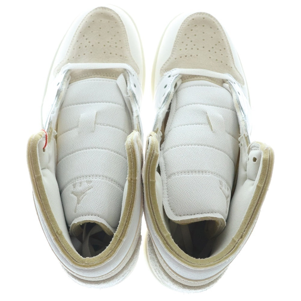NIKE(ナイキ) AIR JORDAN 1 CRAFT エアジョーダンワンクラフト ハイカットスニーカー ホワイト/グレー US9.5/27.5cm DM9652‐120